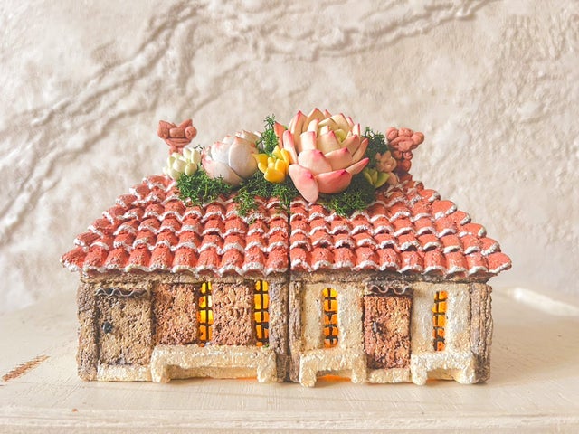 モルタルでつくる琉球古民家ジオラマアート | mokumo